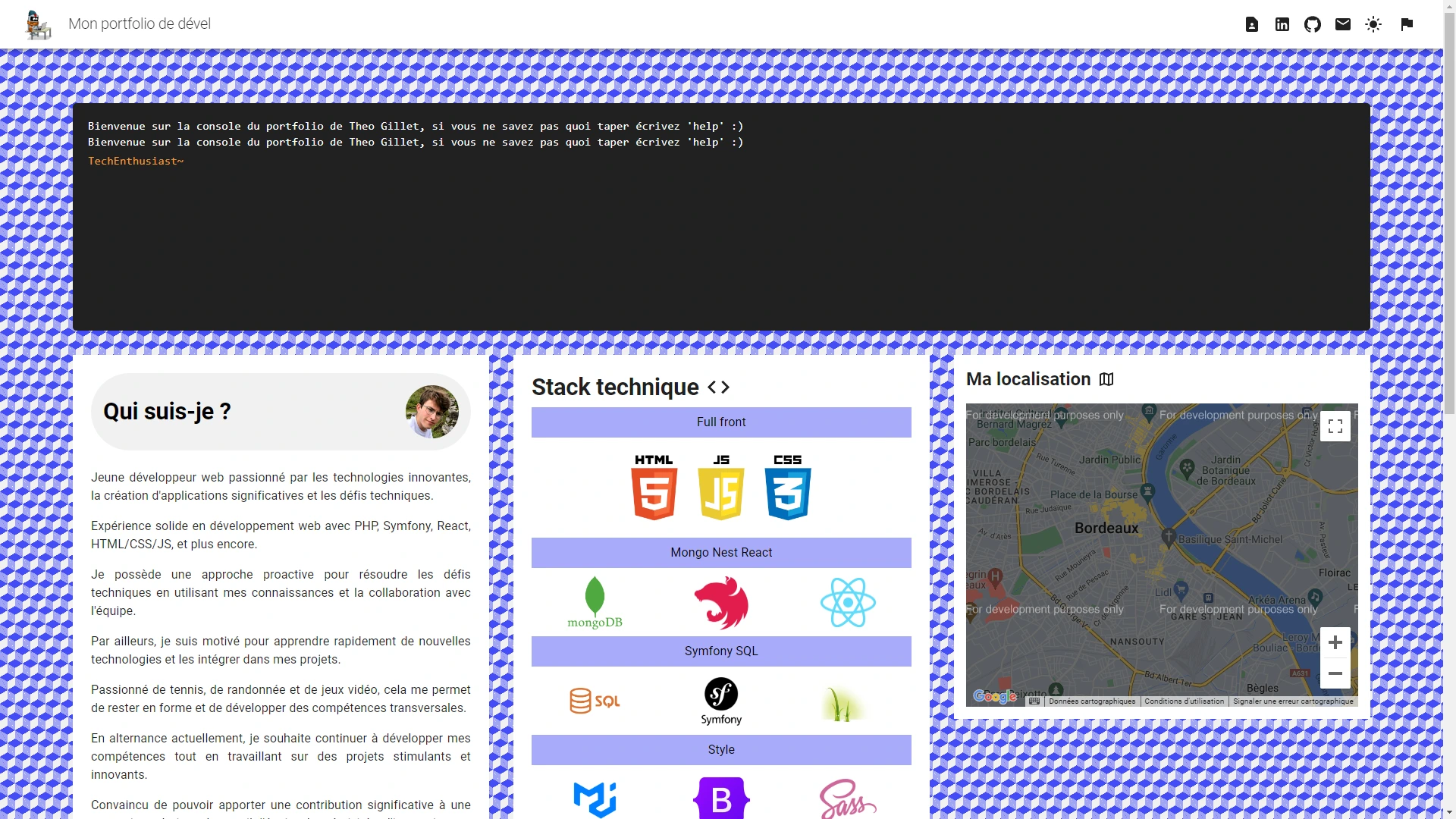 Portfolio React image projet